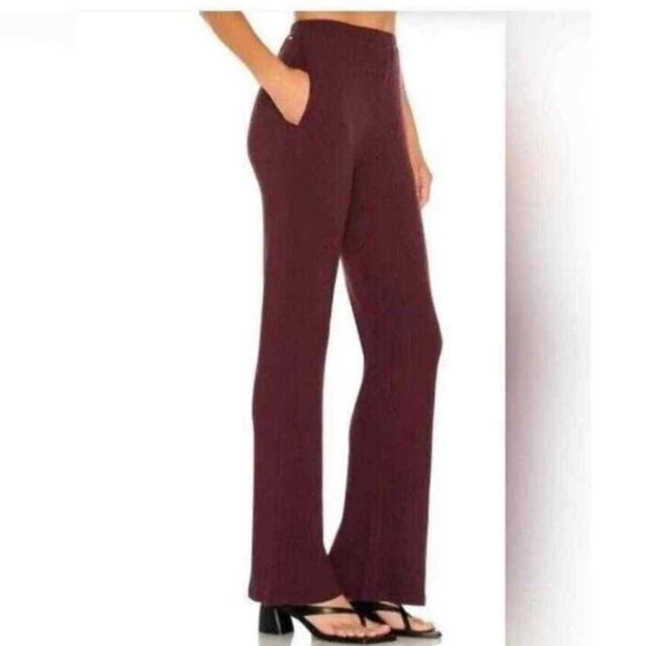 Revolve n: PHILANTHROPY NWT Reign Wine Red Pocketed Ribbed Wide Bootcut Pants XS - Picture 4 of 12